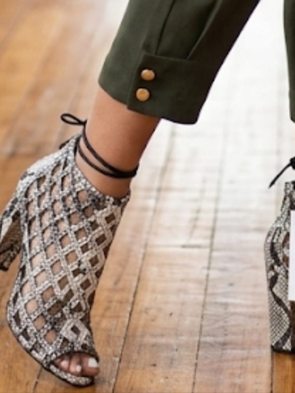 Dance And Sway Snake Skine Booties